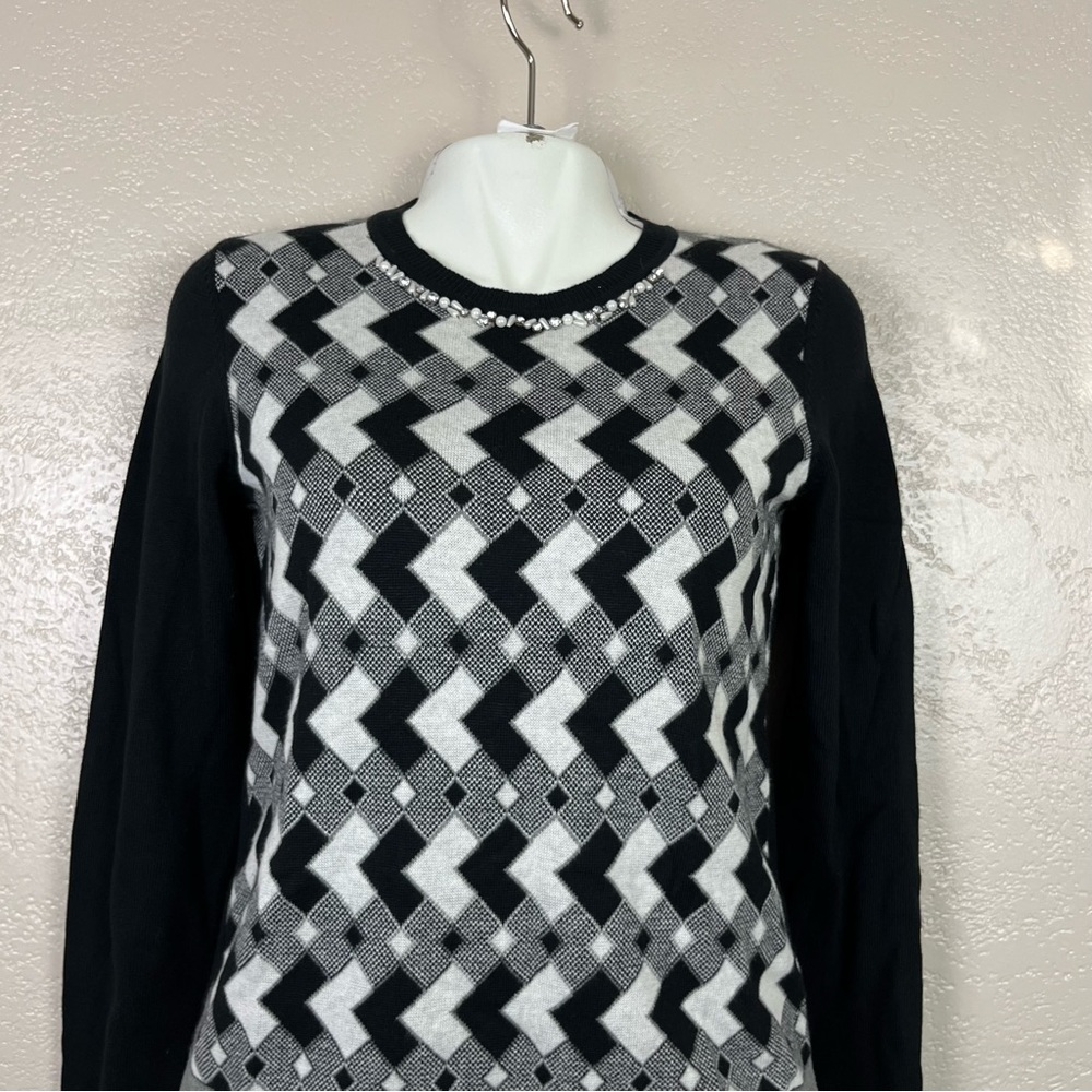 5 for $30 Preston &‎ York long sleeve black white sweater size small - Picture 6 of 16
